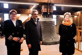 Serge Papin Visits Notre-Dame de Paris Cathedral - Paris