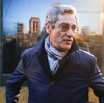 Serge Papin Visits Notre-Dame de Paris Cathedral - Paris