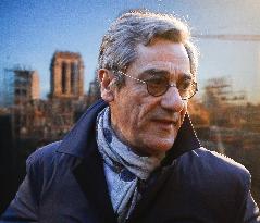 Serge Papin Visits Notre-Dame de Paris Cathedral - Paris