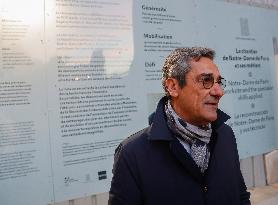 Serge Papin Visits Notre-Dame de Paris Cathedral - Paris