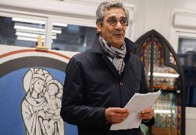 Serge Papin Visits Notre-Dame de Paris Cathedral - Paris