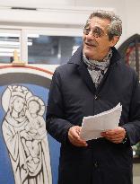 Serge Papin Visits Notre-Dame de Paris Cathedral - Paris