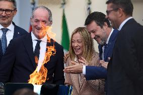 Milan Cortina 2026 Olympic Torch Relay Inauguration Ceremony - Rome