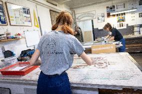 Serge Papin visit the Ateliers Duchemin - Paris