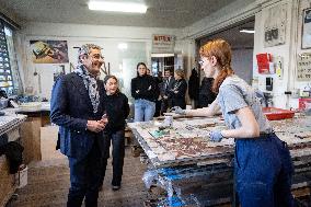 Serge Papin visit the Ateliers Duchemin - Paris