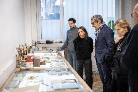 Serge Papin visit the Ateliers Duchemin - Paris