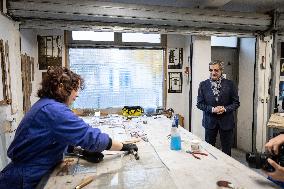 Serge Papin visit the Ateliers Duchemin - Paris