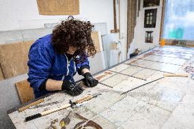 Serge Papin visit the Ateliers Duchemin - Paris