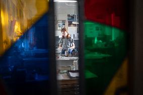 Serge Papin visit the Ateliers Duchemin - Paris