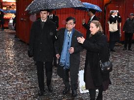 NOBEL CHAIRS ARE SIGNED BY THE PRIZE WINNERS