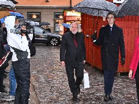 NOBEL CHAIRS ARE SIGNED BY THE PRIZE WINNERS
