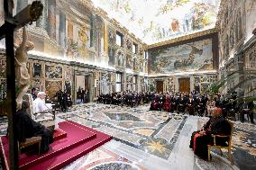 Pope Leo XIV Meets Michael Buble - Vatican