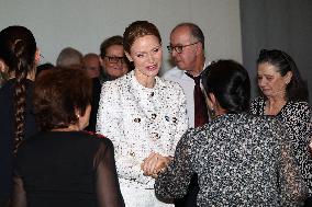 NO TABLOIDS - Prince Albert and Princess Charlene with Friendship Group of Monegasque Elders - Monaco