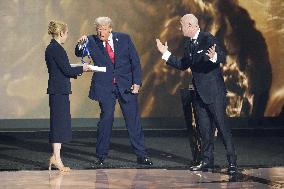Donald Trump Receives The FIFA Peace Prize At 2026 FIFA World Cup Draw Event - Washington