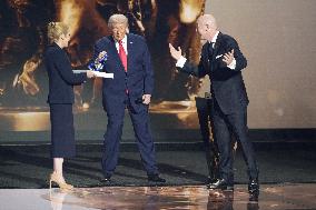 Donald Trump Receives The FIFA Peace Prize At 2026 FIFA World Cup Draw Event - Washington