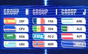 Illustration Of France's Group I For 2026 FIFA World Cup At Draw Ceremony - Washington