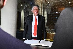 NOBEL CHAIRS ARE SIGNED BY THE PRIZE WINNERS