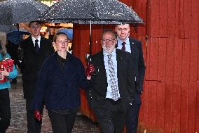 NOBEL CHAIRS ARE SIGNED BY THE PRIZE WINNERS