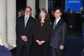 NOBEL CHAIRS ARE SIGNED BY THE PRIZE WINNERS