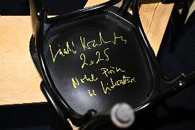 NOBEL CHAIRS ARE SIGNED BY THE PRIZE WINNERS