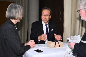 NOBEL CHAIRS ARE SIGNED BY THE PRIZE WINNERS