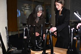 NOBEL CHAIRS ARE SIGNED BY THE PRIZE WINNERS