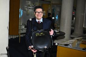 NOBEL CHAIRS ARE SIGNED BY THE PRIZE WINNERS