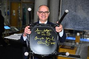 NOBEL CHAIRS ARE SIGNED BY THE PRIZE WINNERS
