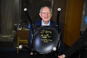 NOBEL CHAIRS ARE SIGNED BY THE PRIZE WINNERS