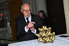 NOBEL CHAIRS ARE SIGNED BY THE PRIZE WINNERS