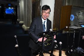 NOBEL CHAIRS ARE SIGNED BY THE PRIZE WINNERS
