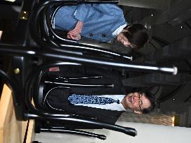 NOBEL CHAIRS ARE SIGNED BY THE PRIZE WINNERS