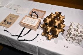 NOBEL CHAIRS ARE SIGNED BY THE PRIZE WINNERS