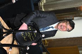 NOBEL CHAIRS ARE SIGNED BY THE PRIZE WINNERS