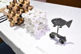 NOBEL CHAIRS ARE SIGNED BY THE PRIZE WINNERS