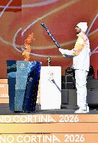 1st torch relay runner for Milan-Cortina Olympics