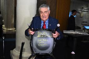 NOBEL CHAIRS ARE SIGNED BY THE PRIZE WINNERS
