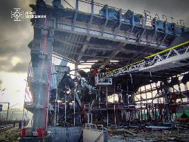 Russian Missile And Drone Attacks On Kyiv Region - Ukraine