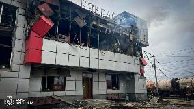 Russian Missile And Drone Attacks On Kyiv Region - Ukraine