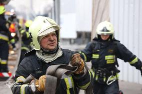 Russian Missile And Drone Attacks On Kyiv Region - Ukraine