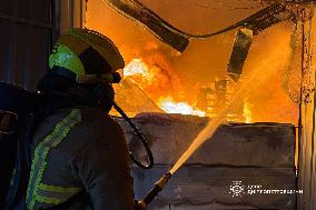 Russian Missile And Drone Attacks On Kyiv Region - Ukraine