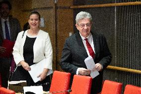 Hearing of Jean-Luc Melenchon at the National Assembly - Paris