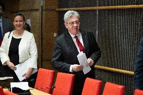 Hearing of Jean-Luc Melenchon at the National Assembly - Paris