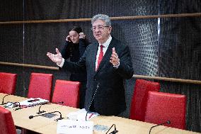Hearing of Jean-Luc Melenchon at the National Assembly - Paris