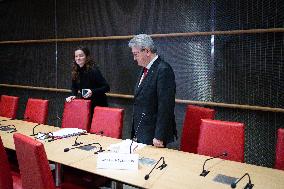 Hearing of Jean-Luc Melenchon at the National Assembly - Paris