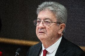 Hearing of Jean-Luc Melenchon at the National Assembly - Paris