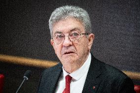 Hearing of Jean-Luc Melenchon at the National Assembly - Paris