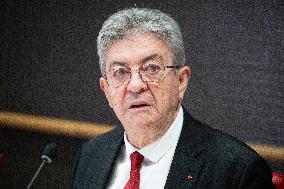 Hearing of Jean-Luc Melenchon at the National Assembly - Paris