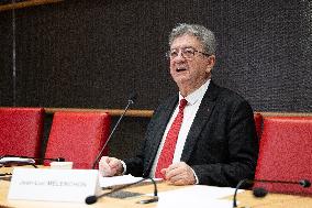 Hearing of Jean-Luc Melenchon at the National Assembly - Paris
