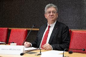 Hearing of Jean-Luc Melenchon at the National Assembly - Paris